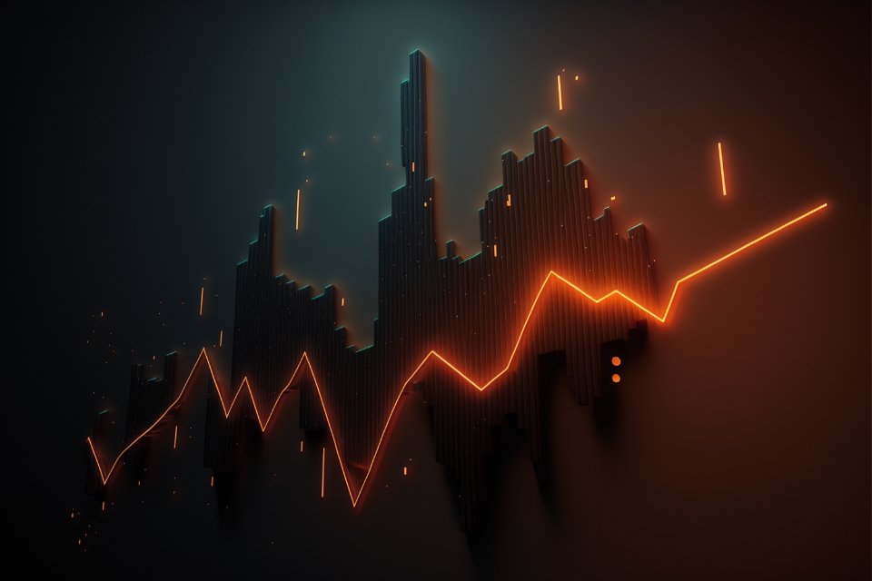 Abstract visualisation of an artificial neural network